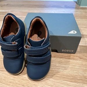 Bobux iWalk blue Velcro dress shoe - navy blue, size 6.5T - new in box